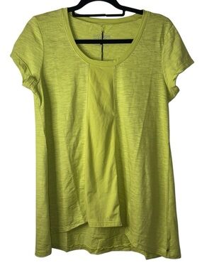 Neon Buddha Women’s Patchwork Top Green Lagenlook Boho Size M NWT